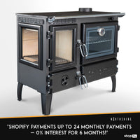 Stove 214-3D, Multifunctional Wood Burning Stove for Cooking Baking Oven Winter Heating Fire Pit High Efficiency Large Iron Stove Rustic Retro - Northshire Wall Art