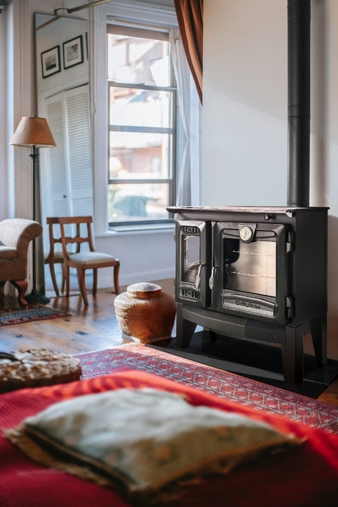 Multifunctional Wood Burning Cast Iron Stove with Oven, Cooking Stove, Wood Burning Stove, Fire Pit, Iron Stove, Tiny House, Cooking Healter