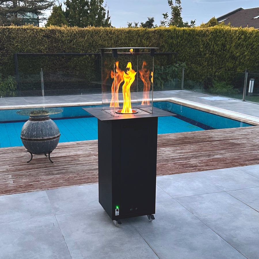 Premium Outdoor Pellet Stove – Glass Panoramic View & Adjustable Flame Control | Eco Garden Heater - Northshire Wall Art