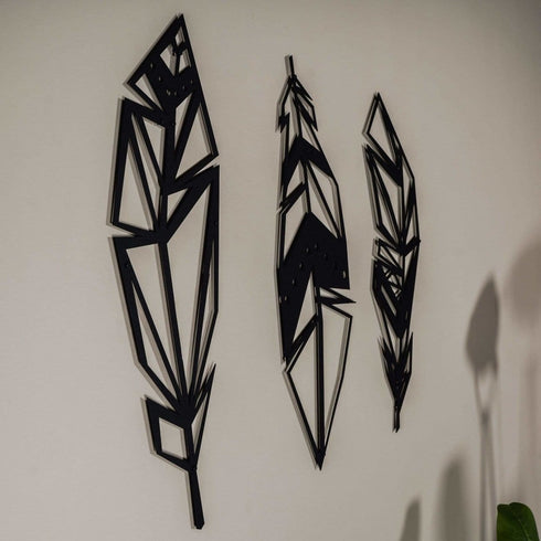 GeoFeathers - Metal Wall Art