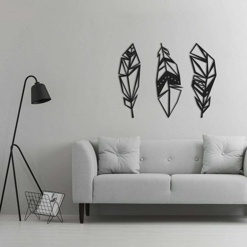 GeoFeathers - Metal Wall Art