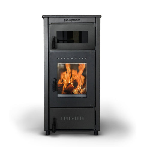 Multifunctional Wood Burning Stove for Cooking Baking Oven Winter Heating Fire Pit High Efficiency Large Iron Stove Rustic Retro