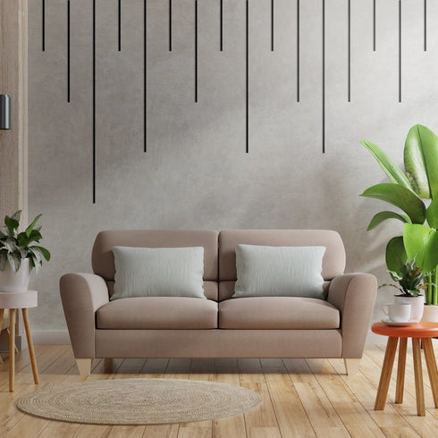 Stripes Metal Wall Art Geometric Contemporary Black Lines Minimalist Monochrome Modern Creative Dining Room Decoration