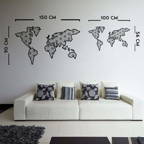 Liv - Metal World Map Wall Art