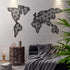 Liv - Metal World Map Wall Art