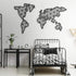 Liv - Metal World Map Wall Art