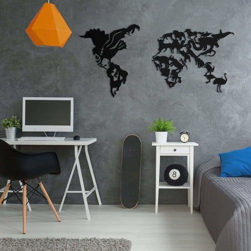 Wild Life - Metal World Map